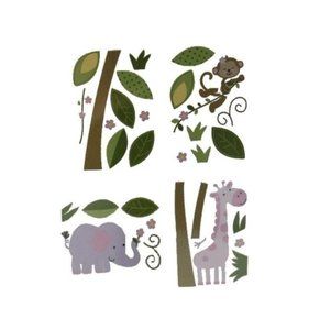 BABIES"R"US PINK MONKEY WALL/WINDOW NURSERY DECOR